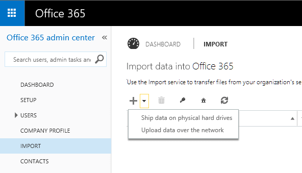 office 365 admin center