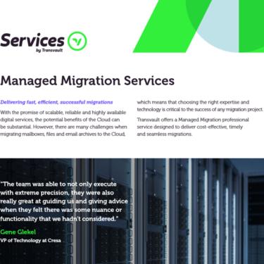 Image of Transvault Managed Migrations Datasheet