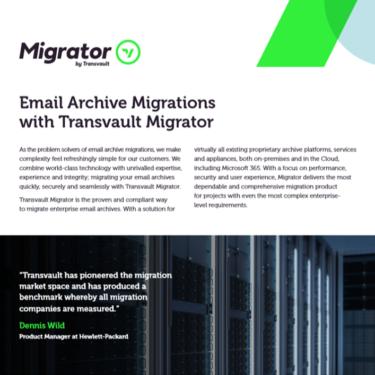 Transvault Migrator Datasheet image