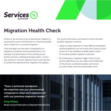 Transvault Migration Health Check DataSheet