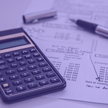 calculator and accounting documents