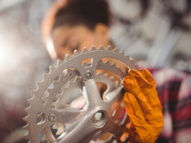 mechanic changing gears