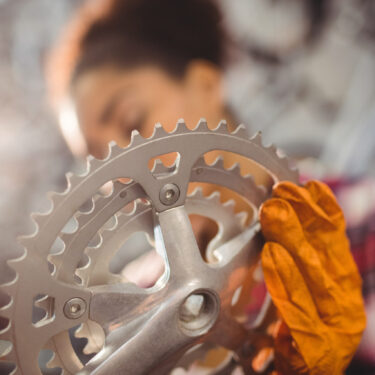 mechanic changing gears